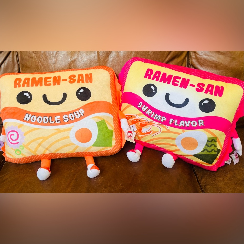 New Fiesta Ramen-San Noodle Soup Pillow Original Stuffed Novelty w/ arms & legs
